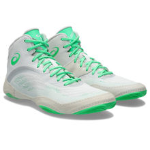 ASICS Men Split Elite Off White & Green New Leaf Wrestling Shoes