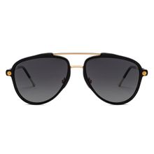 John Jacobs Gold Black Gradient Full Rim Aviator JJ Rhapsody JJ S15328-C2 Sunglasses (56 mm)