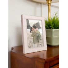 Golden Peacock Light Wood Textured 5X7 Inch Premium Photo Frame