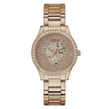 Guess Women Rose Gold Round Stainless Steel Dial Analog Watch- Gw0605L3