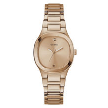 Guess Women Rose Gold Square Stainless Steel Dial Analog Watch- Gw0615L3