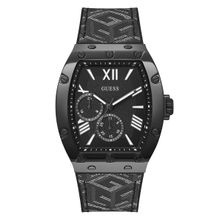 Guess Men Black Rectangle Stainless Steel Dial Analog Watch- Gw0645G2