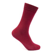 Mint & Oak Colour Me Crew Socks - Maroon (Free Size)