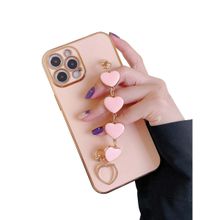 MVYNO Pretty Cover with Back Holder for iPhone 12 Pro Max (Pink Hearts Holder)