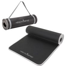HealthSense Yoga Mat For Exercise Gym Mat For Home Workout With Carry Strap NBR-YM602