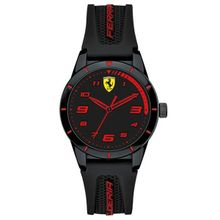 Scuderia Ferrari Red Rev Quartz Black Round Dial Mens Watch - 0860006