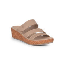 Bata Comfit Women Casual Beige Slip-On Sandals