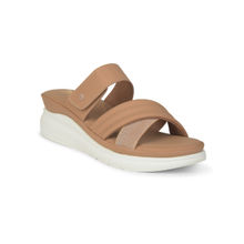 Bata Comfit Women Casual Tan Slip-On Sandals