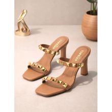 Toprico Nude Stud Sandal Heels