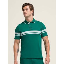 Wilson Men Green Stripes Polo T-shirt