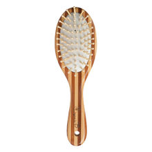 Organic B Oval Paddle Hairbrush Bamboo Stripped Small