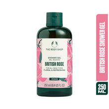 The Body Shop British Rose Shower Gel, Softens & Cleanses, Floral Scent of Rose & Aloe, Soap-Free