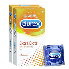 Durex Dotted Condoms Extra Dots - 10 Units (Pack Of 2)