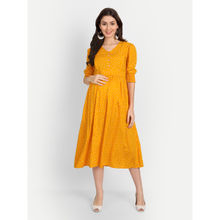 Aaruvi Ruchi Verma Yellow Maternity Dress