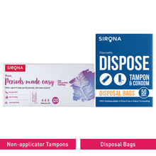 Sirona FDA Approved Premium Digital Tampon (Medium Flow) with Disposal Bags - 50 Bags