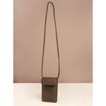 The House Of Ganges Grace Vegan Leather Mobile Sling Wood Brown (M)