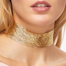 Fabula Gold Shimmer Double Sided Choker Necklace