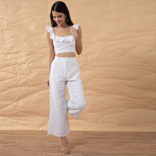 RSVP By Nykaa Fashion Cute Little Ruffles Coord Set - White