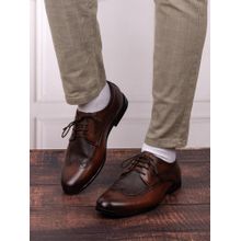 La Botte Men Brown Solid Derbies