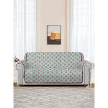 Rajasthan Decor Quilted Floral 3 Seater Cotton Sofa Cover