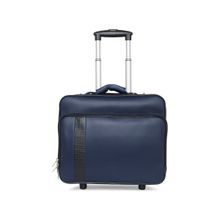 MBOSS Faux Leather 2 Wheel Overnighter Laptop Trolley Travel Bag