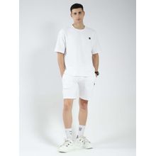 Rock.it Men White Round Neck Co-Ord (Set of 2)
