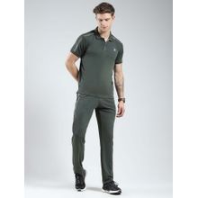 Monte Carlo Men Green Solid Collar Neck Co-Ord (Set of 2)