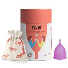 Plush Reusable Menstrual Cup With Cotton Carry Pouch