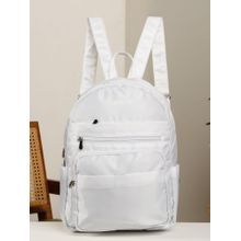 Teakwood Leather Unisex Backpack - White