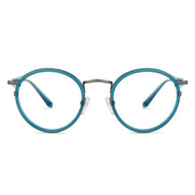 Lenskart Blu Grey Round Small Blue Cut Anti-Glare Zero Power Computer Glasses for Men & Women