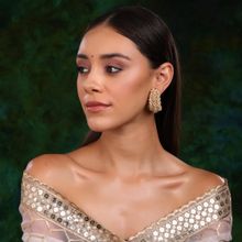 Ruby Raang Studio White Pearl Hoops Earrings