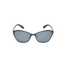 BMW Blue Lens Cat Eye Full Rim Cat Eye Navy Blue Frame Sunglasses (57)