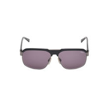 BMW Purple Lens Rectangle Full Rim Rectangle Black Frame Sunglasses (57)