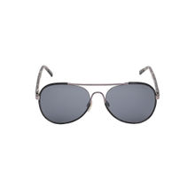 BMW Grey Lens Aviator Full Rim Round Black Frame Sunglasses (57)