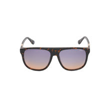 BMW Purple Lens Square Full Rim Square Black Frame Sunglasses (58)