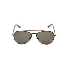 GANT Black Lens Aviator Full Rim Round Black Frame Sunglasses (58)