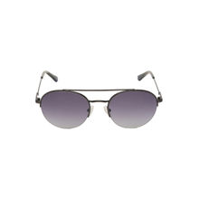 GANT Purple Lens Round Half Rim Round Black Frame Sunglasses (53)