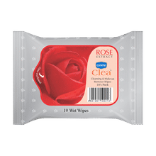 Ginni Clea Cleansing & Makeup Remover Wet Wipes - Rose (10 Wipes)