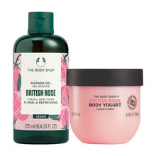 The Body Shop British Rose Shower Gel & Body Yogurt Combo