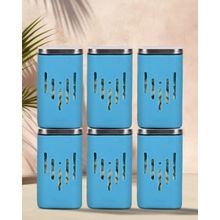 Glasafe Borosilicate Glass Container, Tranquil Teal, 250ml (Pack of 6)