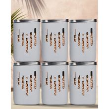 Glasafe Borosilicate Glass Container, Soothing Slate, 1200ml (Pack of 6)