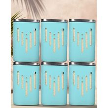 Glasafe Borosilicate Glass Container, Mellow Mist, 1200ml (Pack of 6)