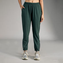 Kica High-Rise Training Track Pants with Ankle Zip Olive