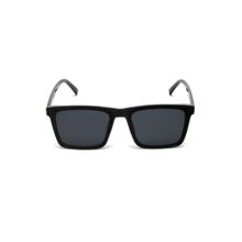Mespee Black Rectangular Full Plastic Stylish UV Protected Sunglasses (55)
