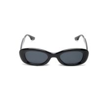 Mespee Black Oval Full Plastic Stylish UV Protected Sunglasses (49)