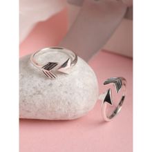 CLARA 925 Silver Size Adjustable Arrow Toe Rings Pair Gift For Women And Girls