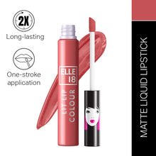 Elle 18 Liquid Lip Color Lipstick 16hr Long Lasting, Smudgeproof, Transferproof - Flattering Nude