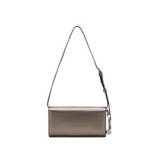 MIRAGGIO Women Carly Grey Wallet With Detachable Strap (M)