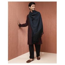 Fabindia Grey Wool Hand Woven Men Shawl