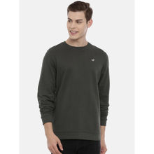 3PIN Men Olive Green Sweatshirt